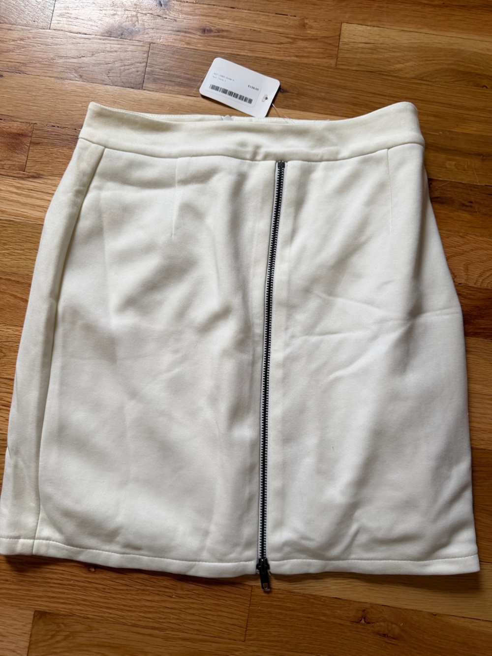 Bailey 44 Cream Women’s Mini Skirt with Zippered Layers LaborDaySale